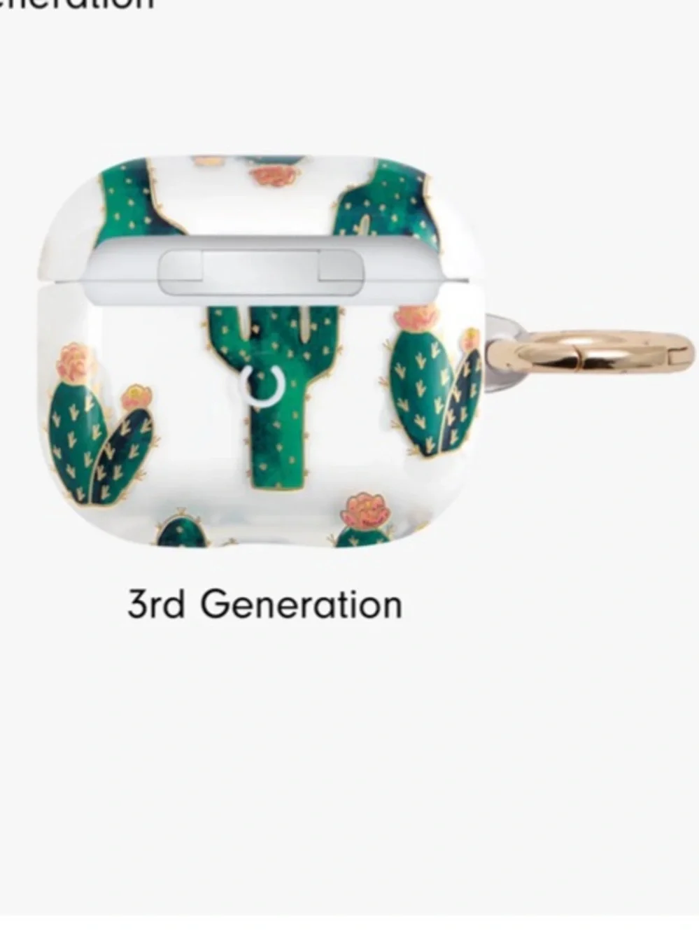 NIB Sonix Prickly Pear Cacti Apple AirPods case 3rd Gen AirPods Gold Foil